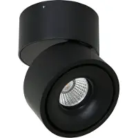 Steinhauer LED-downlight Fez, svart, 1 lyskilde, metall, svingbar