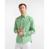 HARMONT & BLAINE for man. CRQ001013683B Sorbetto green striped shirt (XL), Casual, Cotton, Classic, Long sleeve