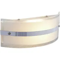 LINDBY Glass-vegglampe Zinka med LED, 25 cm