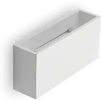 LINDBY vegglampe Mavora, kantet, 25 cm, hvit, gips, G9