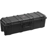 Vevor 5,5 cu.ft værbestandig hardt etui, vanntett hardt etui med stor kapasitet og 3 håndtak, IP67 vanntett beskyttelsesetui med 6 klips, 6 hengelåshull og skuminnlegg for stort utstyr, svart