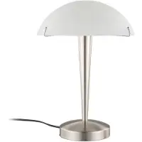 LINDBY Vakker bordlampe Viola, nikkel matt