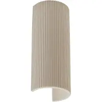 LINDBY vegglampe Colja, rund, høyde 30,5 cm, gips, beige