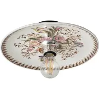 LUCANDE vegglampe Faelira, rosa/hvit, keramikk