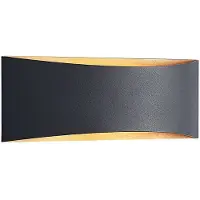 Arcchio LED-vegglampe Jelle, 27 cm, svart/gull, opp/ned