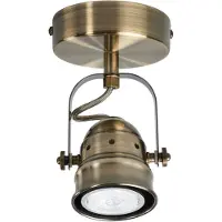 LINDBY veggspot Leonor, messing, metall, 1 lyskilde, 9,5 cm