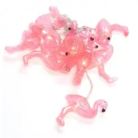 Konstsmide Flamingoer LED-lyslenke, batteridrevet