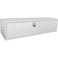Vevor undervognskasse, 60"×24"×24" oppbevaringsboks for pickup, kraftig verktøykasse i aluminium med diamantplate med lås og nøkler, vanntett tilhengeroppbevaringsboks med T-håndtakslås for lastebil,