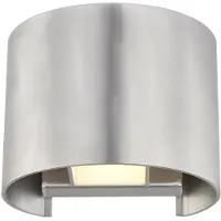 Arcchio vegglampe Zuzana, rund, aluminiumsfarget, G9, 13 cm bred