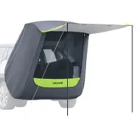 Vevor SUV-telt med skyggemarkise, helårs SUV-telt med bakluke, PU2000 mm vanntett campingtelt med bakluke, bærbart solskjermingstelt med bæreveske for utendørs fotturer