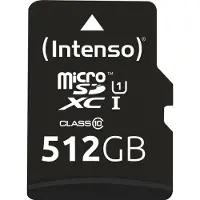 Intenso Micro Sdxc 512gb Class 10 Uhs-i Premium Minnekort