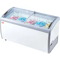 Vevor kommersielt iskremdisplay, 460 l fryser, mobil glassdryser, iskremskap for restaurant med 5 trådkurver, 2 skyvedører i glass, låsbare hjul, hvit