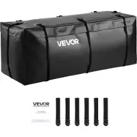 Vevor bæreveske til tilhengerfeste, vanntett 840D PVC, 59,84 x 24,02 x 24,41 tommer (20 kubikkfot), kraftig lasteveske for oppbevaring av lasteplan med 6 forsterkede stropper, egnet for bil, varebil,