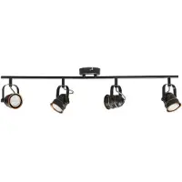 LINDBY downlight Leonor, 4 lyskilder, svart, metall, 78 cm
