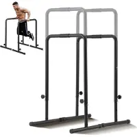 Vevor Dip Bars, 440 lbs kapasitet, Heavy Duty Dip Stand Station med justerbar høyde, Fitness Workout Dip Bar Station Stabilisator Parallelle Push Up Stand, Parallelle Bars for styrketrening Hjemmegym