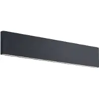 LINDBY LED-vegglampe Ignazia, 47 cm, svart, metall, opp/ned