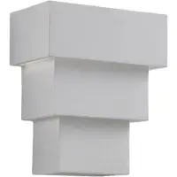 LINDBY vegglampe Antonella, hvit gips, G9, malbar, 21 cm