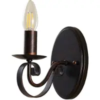 LUCANDE vegglampe Caleb, 18 cm, rustfarget, metall, E14
