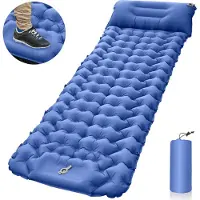 INF Oppblåsbar liggeunderlag for camping og fotturer Blue