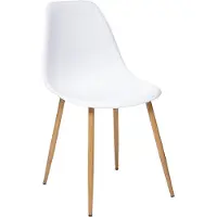 Atmosphera Spisestuestol 157268G, hvit/l brun, 47x53x85 cm