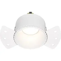 Maytoni innfellingslampe Share, hvit/hvit, Ø 14 cm, aluminium, GU10