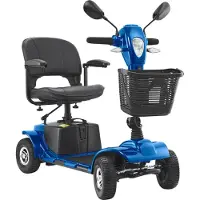 Vevor 4-hjuls sammenleggbar mobilitetsscooter for voksne og eldre, elektrisk mobilitetsscooter med 25 km rekkevidde, reiserullestol med sklisikre hjul, 9° klatrekapasitet og 120 kg last
