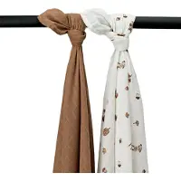 Meyco Baby Forest Animals 120x120 Cm Musselin 2 Enheter