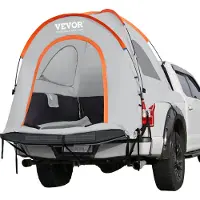 Vevor lastebiltelt, 5,5'-6' pickuptelt med regnlag og bæreveske, vanntett PU2000mm dobbeltlags lastebiltelt for camping, plass til 2-3 personer, for camping, reiser og utendørsaktiviteter