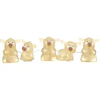 Konstsmide LED-lysfigur gris, sett med 5 stk. som kjede, klar