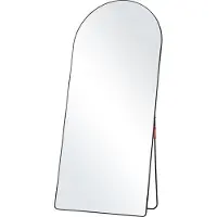 Vevor Buet helfigursspeil, 193 x 81 cm, stort frittstående, hengende veggmontert gulvspeil med stativ, aluminiumsramme, helfigurs sminkespeil for stue/soverom, svart