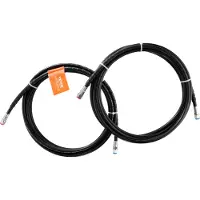 OEM påhengsmotorslangesett, 20 fot hydraulisk styreslange, 2-delt lekkasjesikker TPEE hydrauliske båtslanger, kompatibel med marint hydraulisk påhengsmotorstyringssystem for båter opptil 300 hk