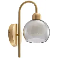LUCANDE Mylah vegglampe med glassskjerm, messing