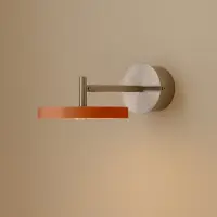 UMAGE LED-vegglampe Asteria Short, oransje, stål, fast tilkobling