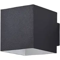 Arcchio vegglampe Zuzana, kantet, svart, G9, 10 cm bred