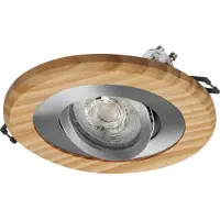 Osram LED innfelt spot, lyst tre/nikkel, Ø 12 cm, GU10-LED