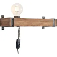 LINDBY vegglampe Sverina, 40 cm, tre, støpsel, E27