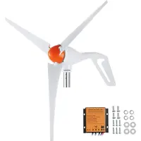 Vevor 500W vindturbingenerator, 12V vindturbinsett, 3-blads vindkraftgenerator med MPPT-kontroller, justerbar vindretning og 2,5 m/s startvindhastighet, egnet for hjem, gård, bobiler, båter