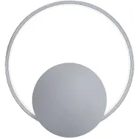 LINDBY LED-vegglampe Anays, Ø 32 cm, krom/klar, plast