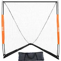 Vevor Lacrossemål, 6' x 6' Lacrossenett, Bærbart Lacrossemål med Bæreveske, Glassfiberstang Lacrosse-treningsutstyr for Hage, Enkelt Oppsett av College-mål, Perfekt for Ungdoms- og Voksentrening