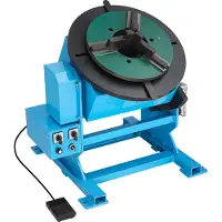 Vevor roterende sveiseposisjoner, 500 kg lastekapasitet, -45° til 90° hellingsvinkel sveiseposisjoner dreiebord, 0,2–2 o/min hastighetskontroll, elektrisk og fotpedal, for skjæring, sliping, montering