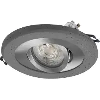 Osram LED innfelt spot, mørk betong/nikkel, Ø 12 cm, GU10-LED