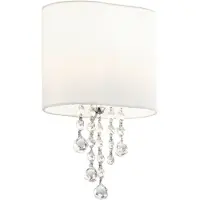 Searchlight Enkel vegglampe NINA med stoffskjerm