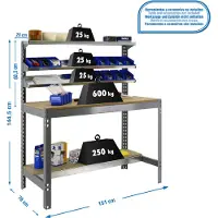 Simonwork (bancos De Trabajo) Bt1 Metallhylle 1445x1510x760 Mm