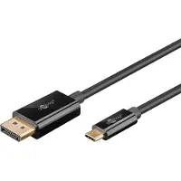 Goobay 75706, 3 m, USB Type-C, DisplayPort, Hankjønn, Hankjønn, Rett
