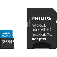 Philips Sdxc 256gb Class 10 Uhs-i U3 V30 A1 Minnekort