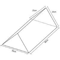 Softee Mini Triangle 50x25x25cm Polstret Figur