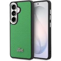 Lacoste Samsung Galaxy S26+ Iconic Petit Pique Metal Logo deksel - MagSafe-kompatibel - Grønn