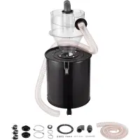 OEM syklonstøvseparator med metalltank, 4" ettermontert syklonseparator for støvsamlere, ABS-støvavskiller med 2" hulls ytterdiameterkobling og slange for våt-/tørrstøvsugere, passer til 50 liters t