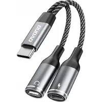 Dudao L13C+ 2in1 USB-C Adapter - Gray