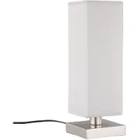 LINDBY Julina - Tekstilnattbordlampe i grått